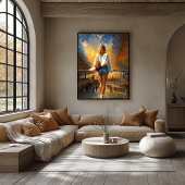 Impressionist Travel Landscape – Golden Departure ポスター