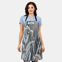 Impressionist Wheat Field Wildflower Personalized エプロン