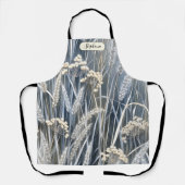 Impressionist Wheat Field Wildflower Personalized エプロン (正面)