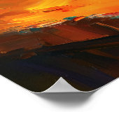 Impressionist Wine Glass Painting Wine Lover Art ポスター (角)