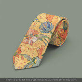Impressionist Yellow Floral Necktie ネクタイ
