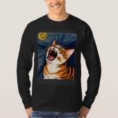 Impressionistic  Cat Screaming Impressionism Cats  Tシャツ (正面)