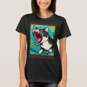 Impressionistic  Cat Screaming Impressionism Cats  Tシャツ (正面)