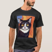 Impressionistic  Cat Screaming Impressionism Cats  Tシャツ (正面)