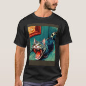 Impressionistic Cat Screaming Impressionism Cats Tシャツ (正面)