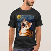 Impressionistic  Cat Screaming Impressionism Cats  Tシャツ (正面)