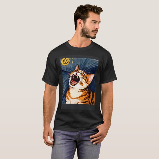 Impressionistic  Cat Screaming Impressionism Cats  Tシャツ (正面フル)