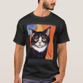 Impressionistic  Cat Screaming Impressionism Cats  Tシャツ (正面)