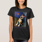 Impressionistic  Cat Screaming Impressionism Cats  Tシャツ (正面)