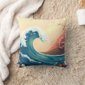 Impressionistic Ocean Wave クッション (ブランケット)