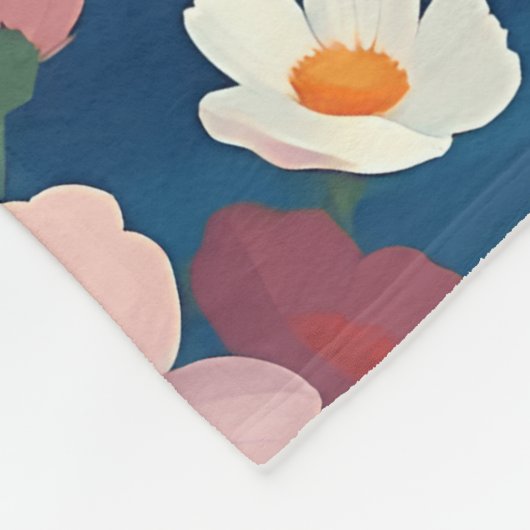 Impressionistic Ocean Wave フリースブランケット (角)