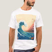 Impressionistic Ocean Wave Tシャツ (正面)