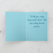 Impressionistic Romantic Sailboat Anniversary カード (内部)