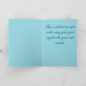 Impressionistic Sailboat Sailing Nautical Birthday カード (内部)