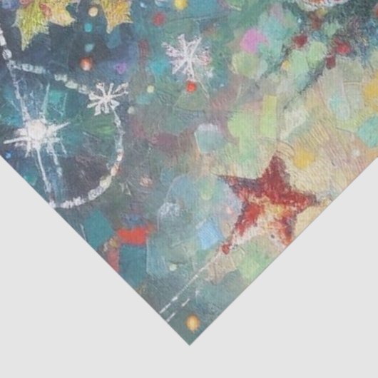 Impressionistic Santa Claus Christmas Decoupage 薄葉紙 (詳細)