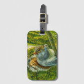 Impressionistic Squirrel in Forest Foliage ラゲッジタグ (正面縦)