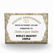 Impressive Golden Anniversary Custom Award フォトブロック (正面)