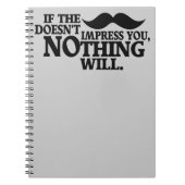 Impressive Moustache custom color notebook ノートブック (正面)