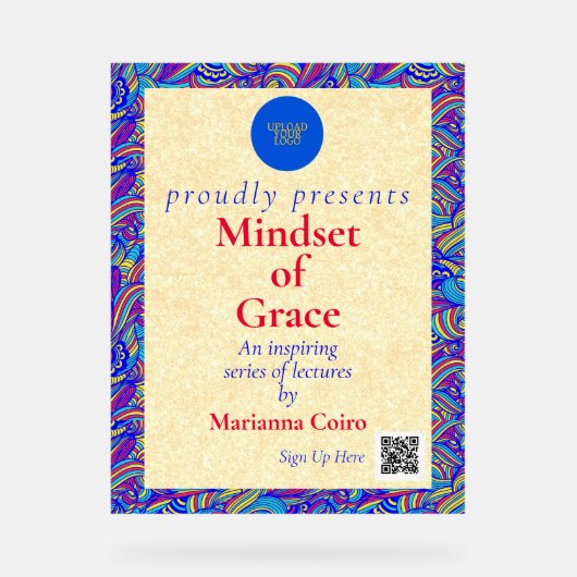 Impressive Personalized Colorful アクリルサイン (正面)