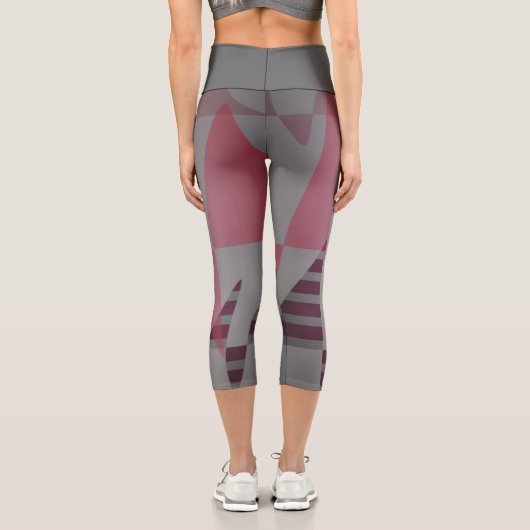 Imprimé abstrait graphique カプリレギンス (裏面)