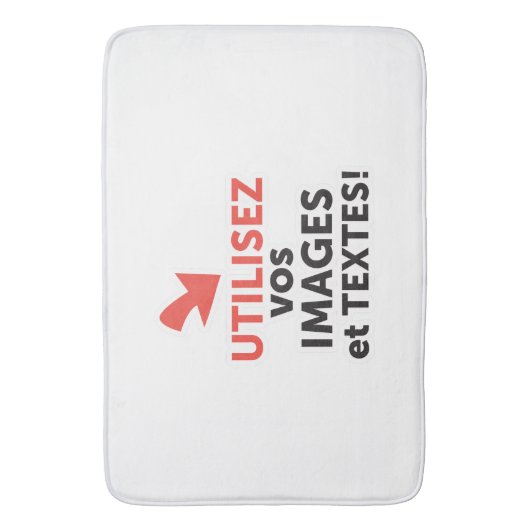 Imprimer vos conceptions en ligne en français バスマット (正面縦)