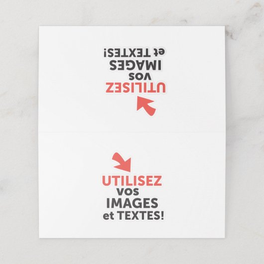 Imprimer vos conceptions en ligne en français プレイスカード (外部開封)