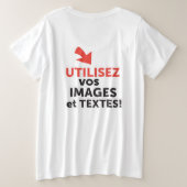 Imprimer vos designs en ligne DIY en Français プラスサイズTシャツ (デザイン裏面)
