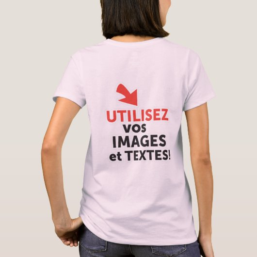 Imprimer vos designs en ligne DIY en Français Tシャツ (裏面)