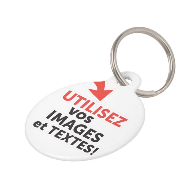 Imprimer vos designs en ligne DIY Français ペット　ネームタグ (側面)