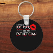 Improve Selfies Seeエステティシャンことわざ キーホルダー (正面)