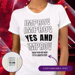 IMPROVYESとギフトのお笑いファン向けパフォーマー Tシャツ