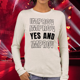 IMPROVYESと即興コメディー トライブレンドＴシャツ