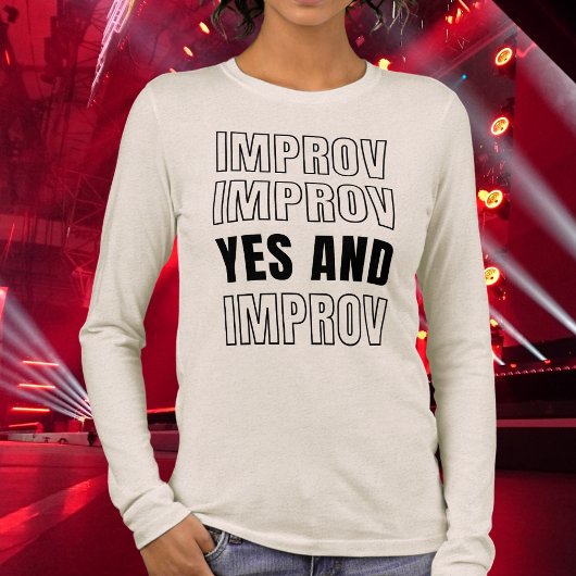 IMPROVYESと即興コメディー トライブレンドTシャツ