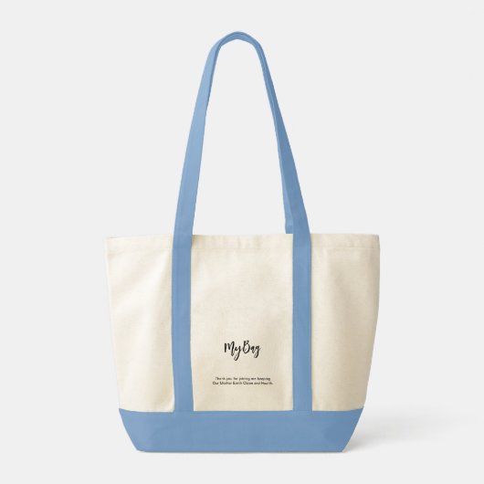 Impulse Tote : Act Now (light blue) トートバッグ (裏面)