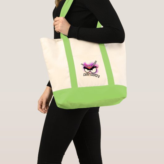 Impulse Tote : Act Now (lime) トートバッグ (正面(商品))