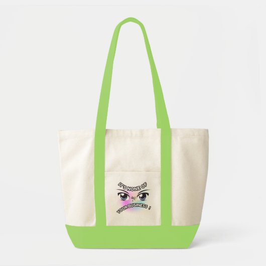 Impulse Tote : None of Yours (ライム) トートバッグ (正面)