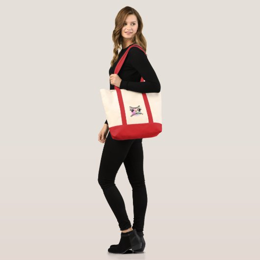 Impulse Tote : None of Yours (red) トートバッグ (正面(モデル))