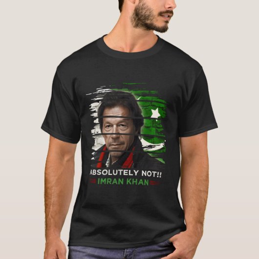 Imran Khan絶対にPtiサポーターのパキスタン Tシャツ (正面)