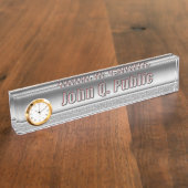 InおよびOut Steel机用ネームプレート デスクネームプレート (側面)