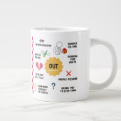 Inやる気を起こさせるまたはOutの感動的単語Mug ジャンボコーヒーマグカップ (右)
