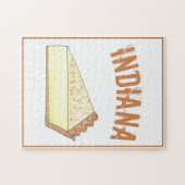 INインディアナフーシエシュガークリームパイスライスデザート ジグソーパズル (横)