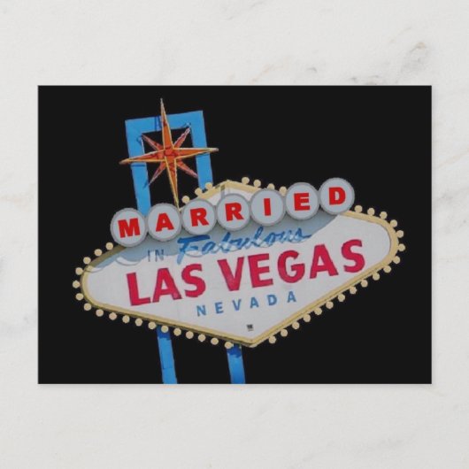 In結婚した Fabulous Las Vegas Postages ポストカード (正面)