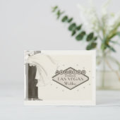 In結婚した Fabulous Las Vegas Postages ポストカード (スタンド正面)