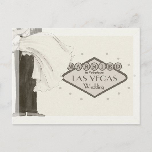 In結婚した Fabulous Las Vegas Postages ポストカード (正面)