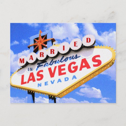 In結婚した Fabulous Las Vegas Postages ポストカード (正面)