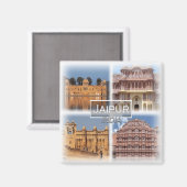 IN0032アジア、インド、ジャイプール、冷蔵庫 マグネット (正面/裏面)