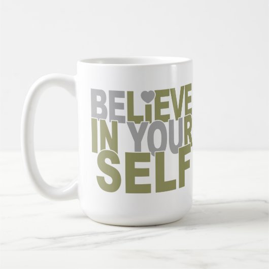 IN 信じ YOURSELF mag -スタイル、カラーの選択 コーヒーマグカップ (左)