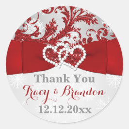 In 包まれた Love Joinハートのステッ結婚カー2 ラウンドシール