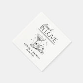 In 飲 Loveパーソナライズされた女性のカーボーイ結婚ズ スタンダードカクテルナプキン (角)