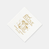 In 飲 Loveパーソナライズされた女性のカーボーイ結婚ズ スタンダードカクテルナプキン (角)